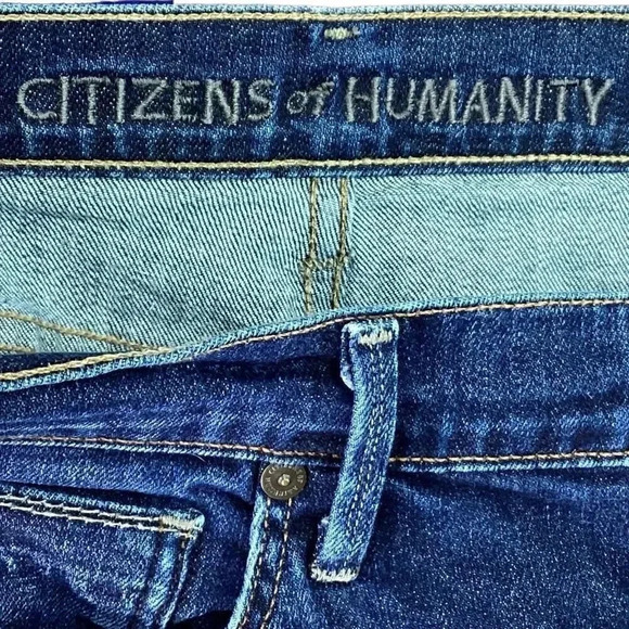 Citizens of Humanity Elson Womens 29 8 Medium Rise Straight Jeans Blue Stretch - Picture 7 of 12
